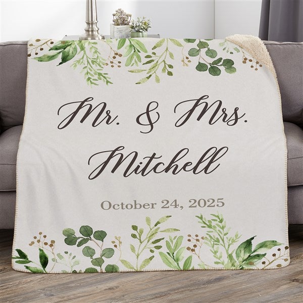 Personalized Couple Blanket - Laurels of Love - 21532