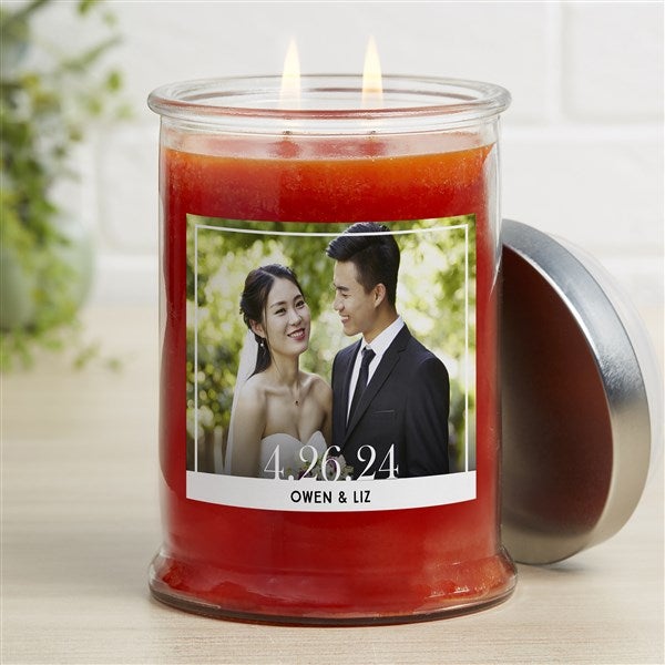 Love Photo Personalized 10 oz Cinnamon Spice Candle Jar