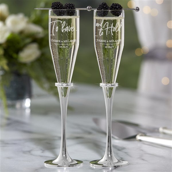 Lenox Champagne Flutes - Personalized Wedding Flutes - 21631