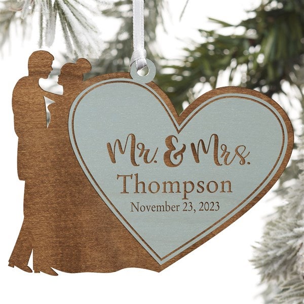 Personalized mr online and mrs ornaments