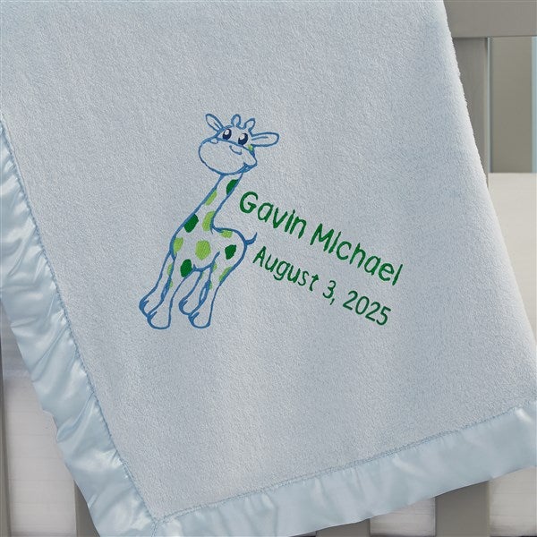 Embroidered Giraffe Baby Blankets - 21736