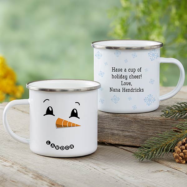 Personalized Camping Mugs - Snowman Characters