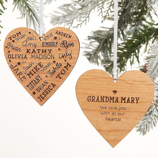 Personalized Close To Her Heart 22 Name Ornament - 21837