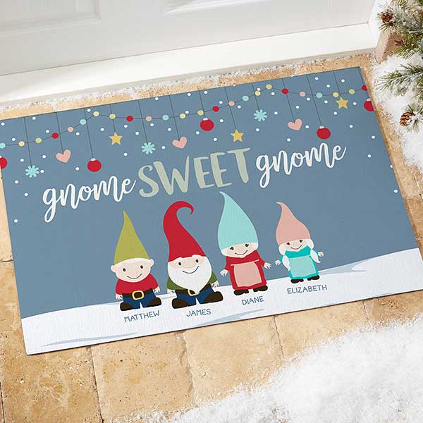 Personalized Gnome Sweet Gnome Doormats