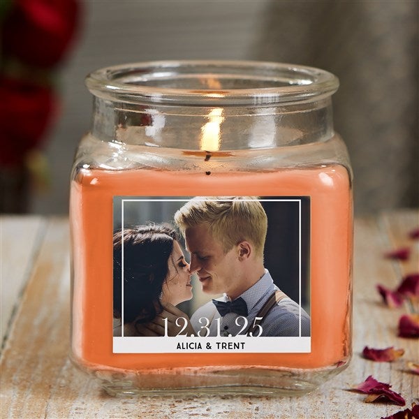 Personalized Scented Candle Jar - Our Wedding Photo - 21920