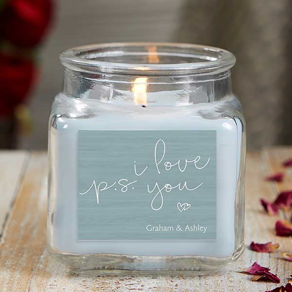 P.S. I Love You Personalized Romantic Candle Gift - 21927