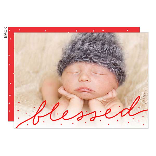 Blessed Photo Overlay Holiday Cards - 21975