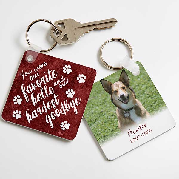 Personalised Memorial Pet Keychain - Custom Upload Photo Keychain