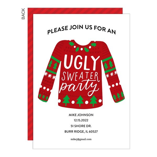 ugly christmas sweater party poster