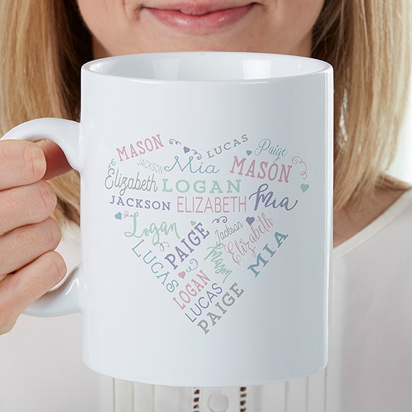 Personalized Oversized Coffee Mug - Close to Her Heart - 22034