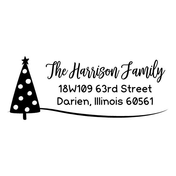 Whimsical Winter Personalized Address Stamp