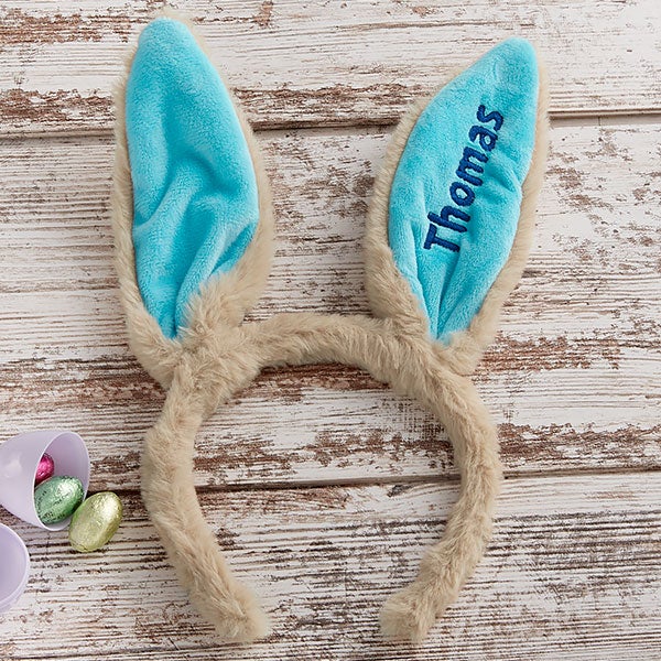 Custom Embroidered Easter Bunny Ears Headband - 22431
