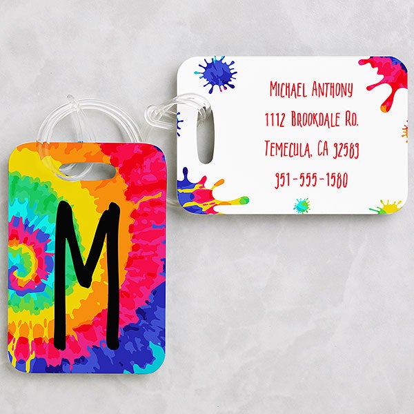Monogrammed Luggage Tags - Engraved Personalized Custom Traveler Gift