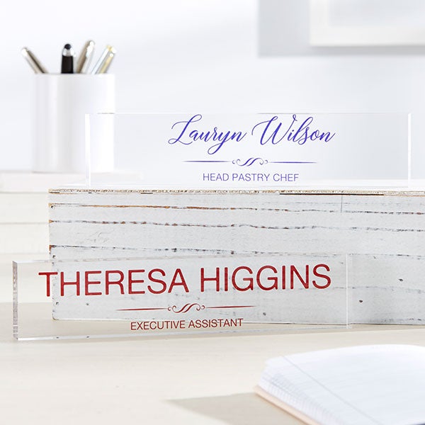 Personalized Acrylic Desk Name Plate