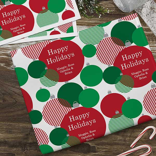Ornaments Personalized Holiday Wrapping Paper - 22671