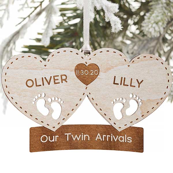 twins first christmas ornament