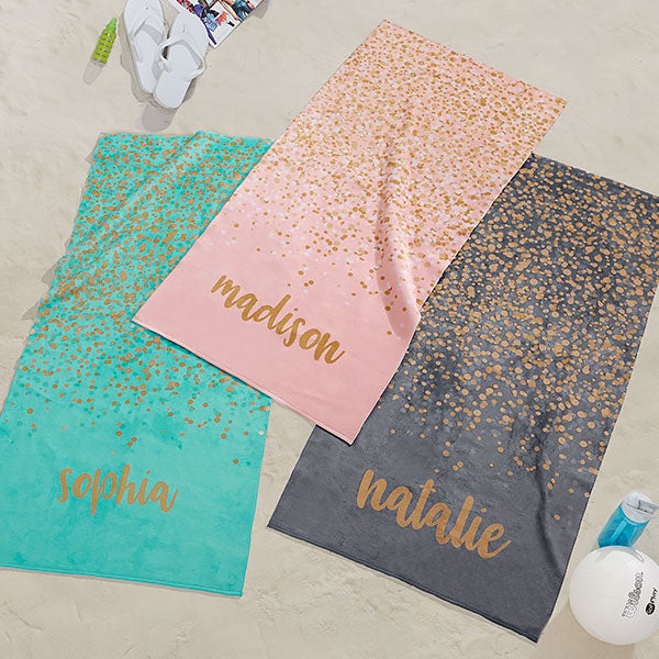 personalized baby beach towel