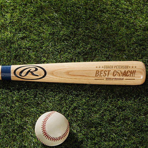 Best Baseball Coach Gift - Personalized Rawlings Baseball Bat - 22882