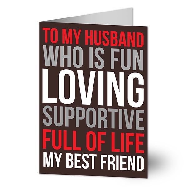 Because You're You Personalized Husband Greeting Cards - 22902
