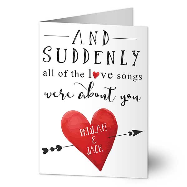 Love Songs Personalized Greeting Cards - 22960