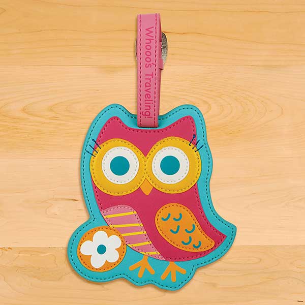 owl luggage tag