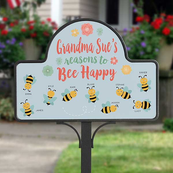 Personalized Bee Garden Sign Gift For Grandma - 23109