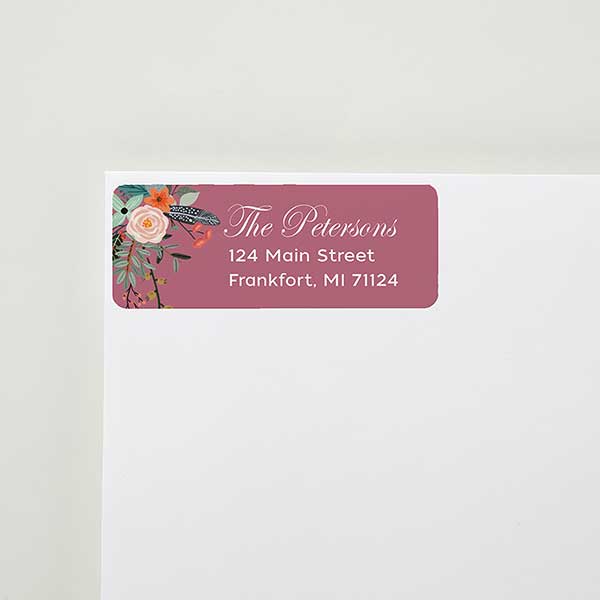 Floral Personalized Return Address Labels