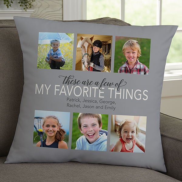 Personalized Photo Throw Pillows - My Favorite Things - 23178