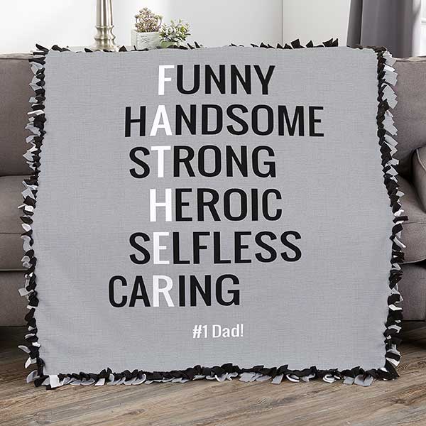 personalized blankets for father's day