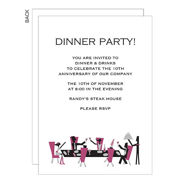 dinner party invitation