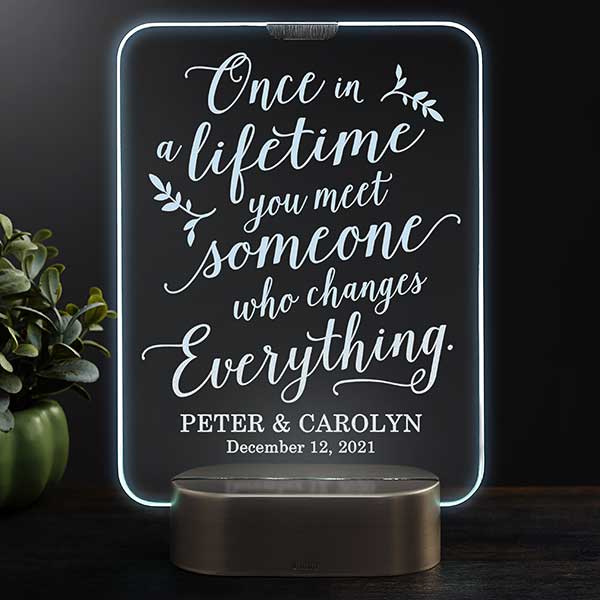 Personalized Wedding LED Light Gifts - Once In A Lifetime