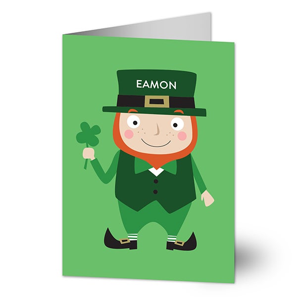 Lucky Leprechaun Personalized St. Patrick's Day Cards - 23417