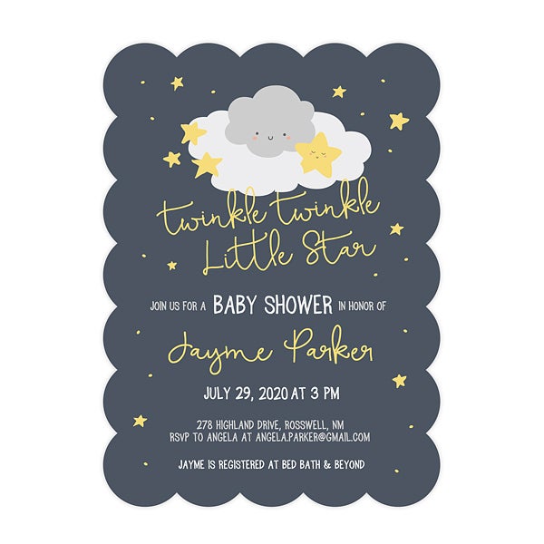 custom twinkle little star invitations