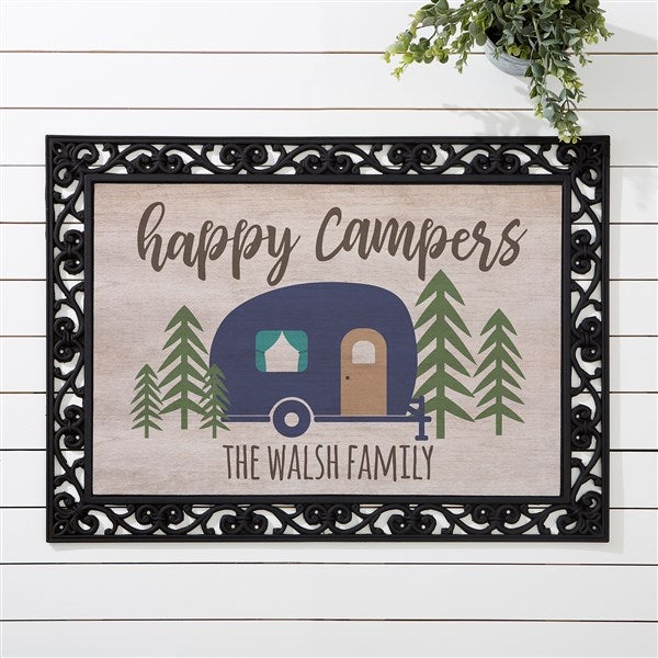 Happy Campers 18x27 Personalized Doormat