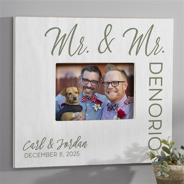 Personalized Wedding Box Picture Frame - Stamped Elegance - 23638