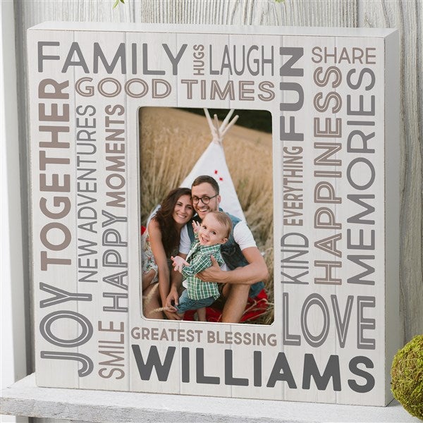 Our Loving Family Personalized 4x6 Photo Tabletop Frame - Horizontal