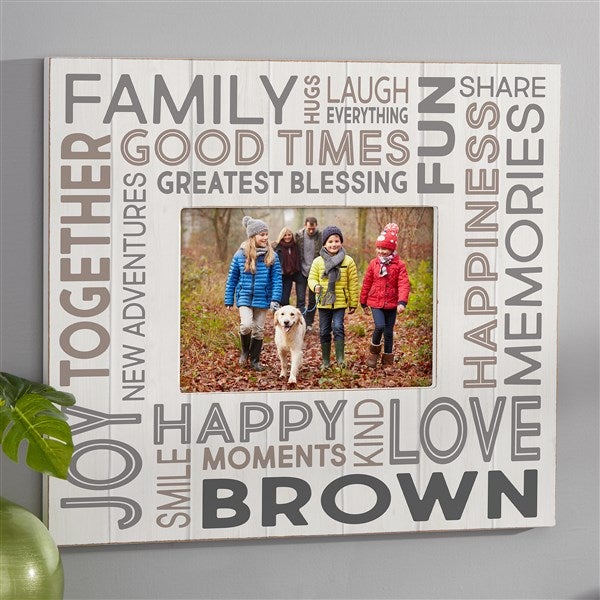 Family Picture Holder, Photo Display Wall Decor, Word FAMILY With