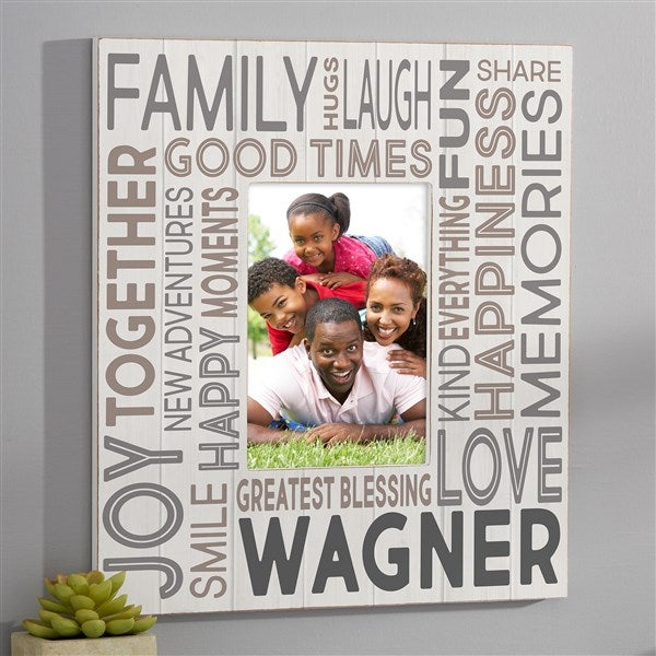 Printed Photo Collage Personalized Family 4x6 Box Frame - Horizontal