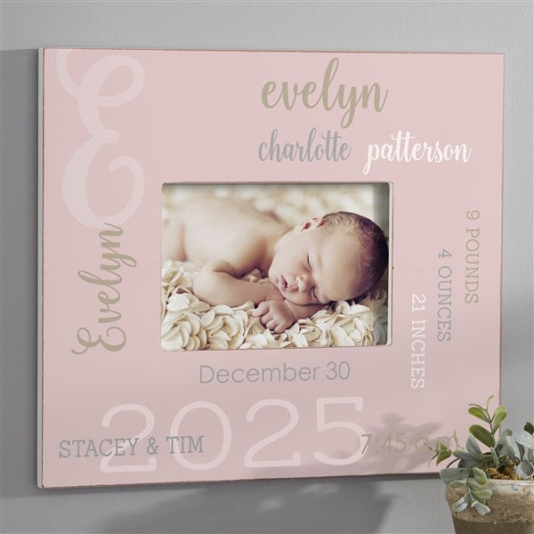 Modern All About Baby Girl Personalized Picture Frames - 23643