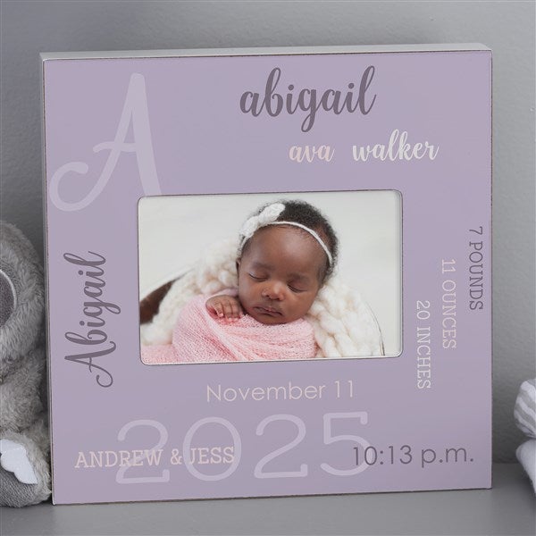 Modern All About Baby Girl Personalized Picture Frames - 23643