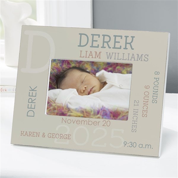 Modern All About Baby Boy Personalized Picture Frames - 23645