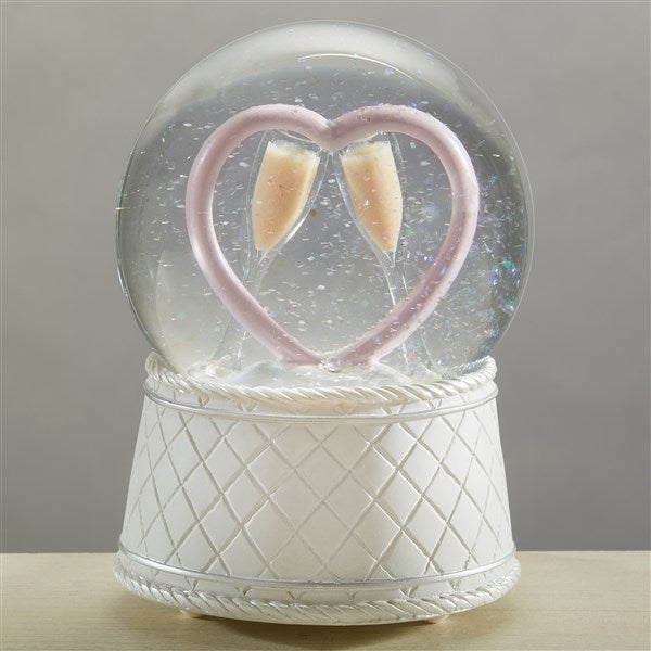 Personalized Musical Light Up Snow Globe Wedding Gift