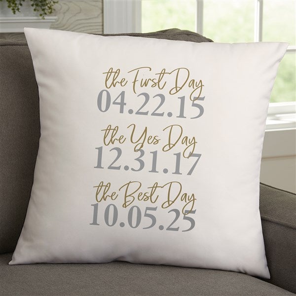 The Best Day Personalized Throw Pillows - 23755