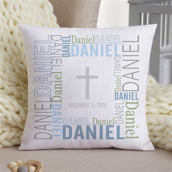 Personalized Throw Pillows - Christening Day - 23767