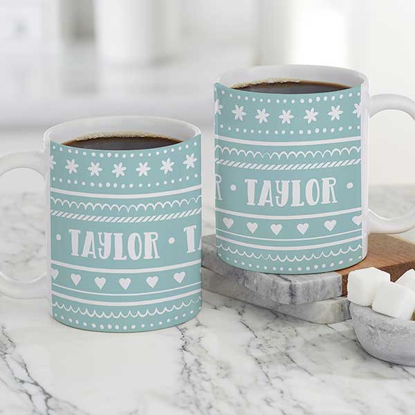 Nordic Noel Personalized Coffee Mugs - 23823