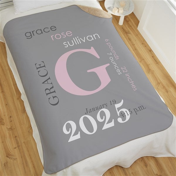 Personalized Baby Blankets - All About Baby Girl - 23856