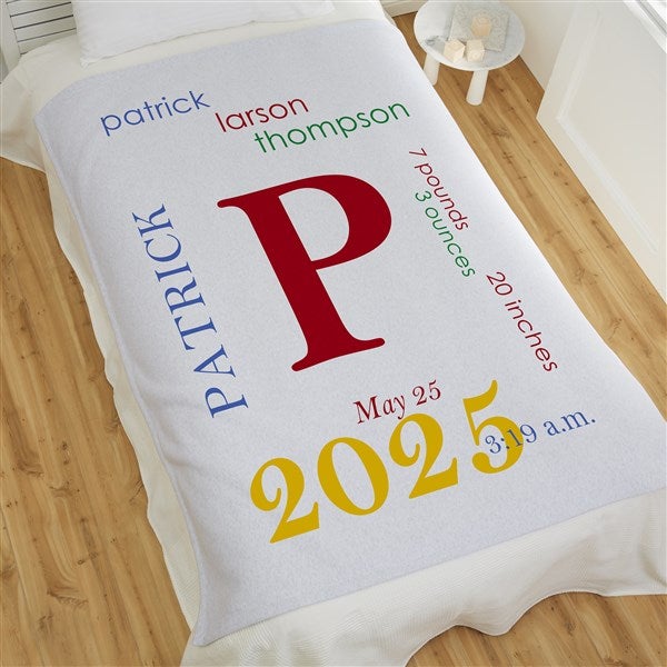 Personalized Baby Blankets - All About Baby Boy - 23857