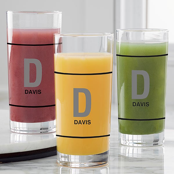 Initial & Name Personalized 15 oz. Tall Drinking Glass