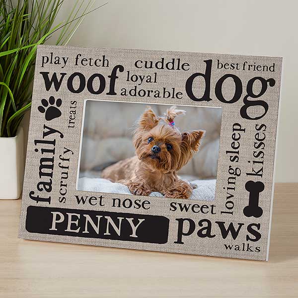 Custom Dog Breed Engraved Wood Picture in Frame - Best Friends (4x6)