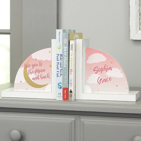 Beyond The Moon Personalized Bookends For Nursery - 24277